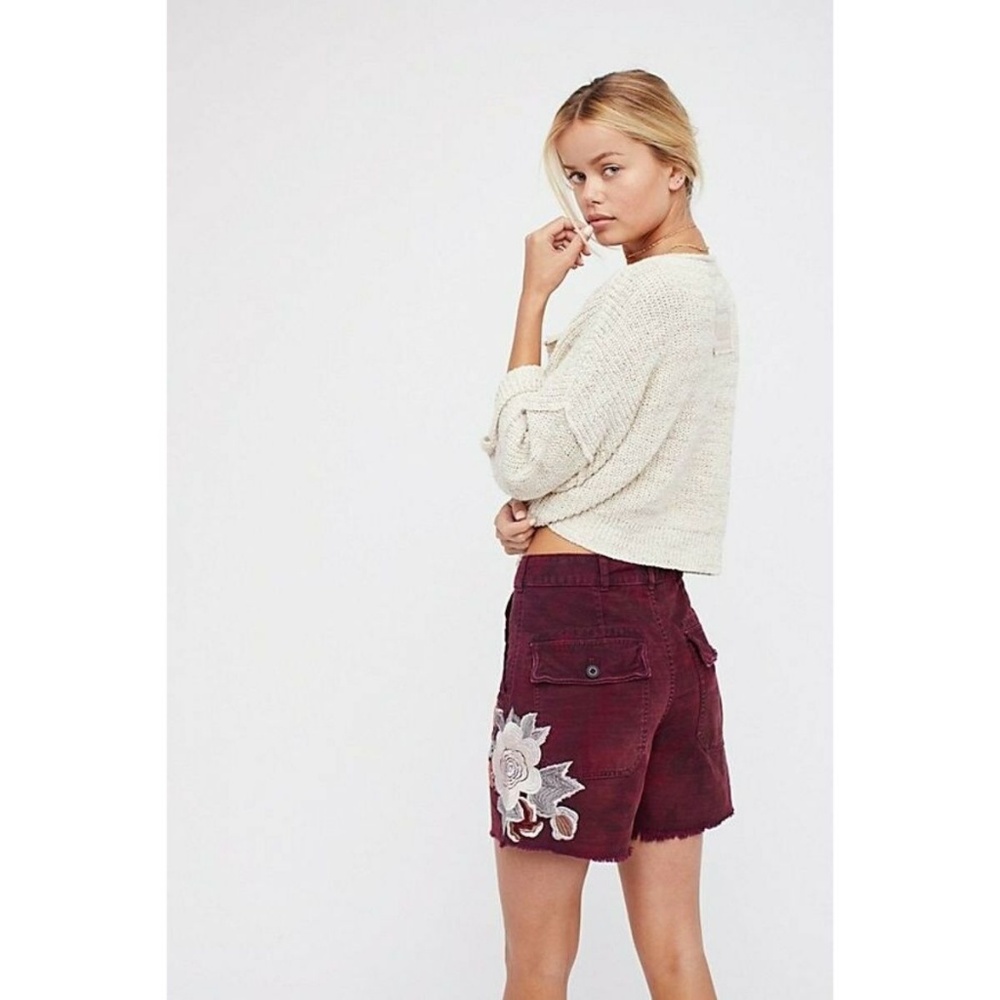 New Free People Embroidered Scout Short Size 0 - Picture 2 of 5